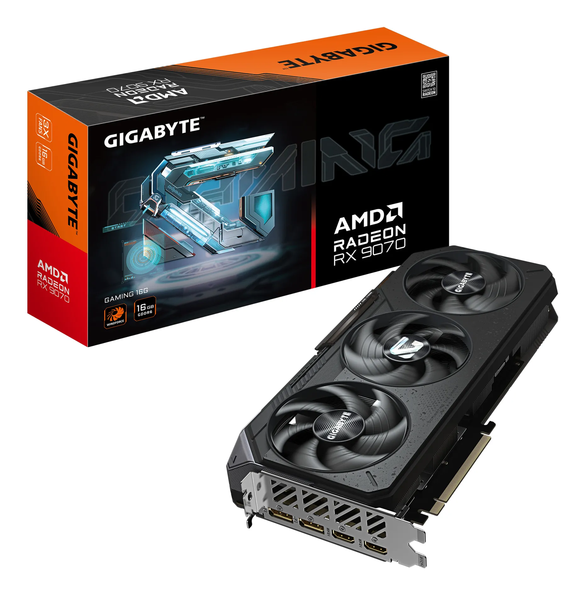 GIGABYTE Radeon RX 9070 GAMING 16GB Grafikkarte – 16GB GDDR6, 256bit, PCI-E 5.0, 2520 MHz Kerntakt, 2 x DisplayPort, 2 x HDMI, GV-R9070GAMING-16GD GIGABYTE Radeon RX 9070 GAMING 16GB Grafikkarte – 16GB GDDR6, 256bit, PCI-E 5.0, 2520 MHz Kerntakt, 2 x DisplayPort, 2 x HDMI, GV-R9070GAMING-16GD
