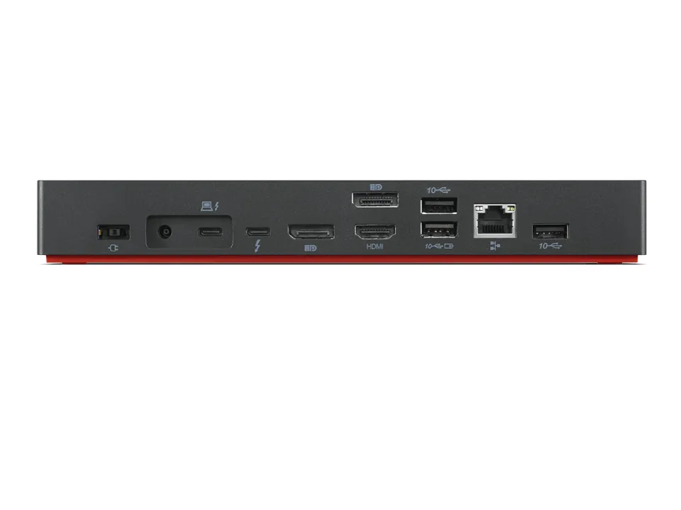 Lenovo 40B00300EU laptop-dockingstation & portreplikator Kabelgebunden Thunderbolt 4 Schwarz, Rot – Bild 6