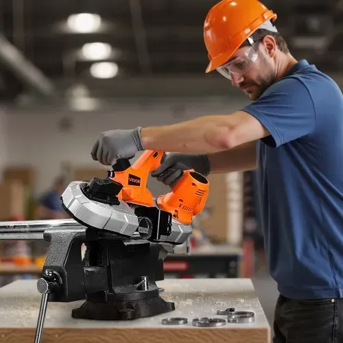 VEVOR 20 V Akku Bandsäge, 65 mm Schnitttiefe, mit bürstenlosem Motor, kabelloses & kompaktes Portaband, Aufhängehaken, 0–192 m/min variable Drehzahl, zum Schneiden von Metall, Holz (nur Werkzeug) – Bild 7
