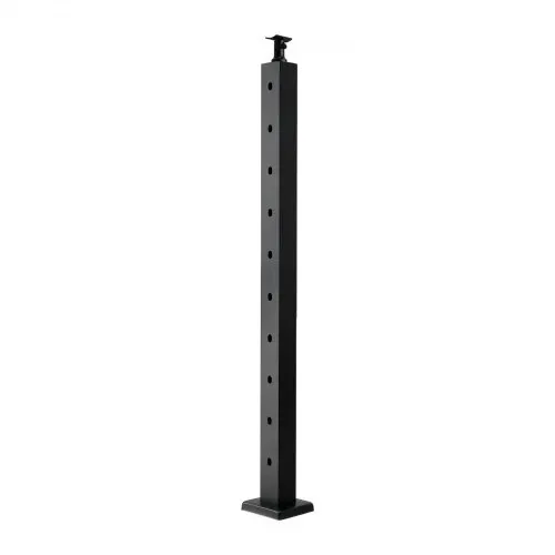VEVOR Kabelgeländerpfosten, 914x50,8x50,8 mm, Geländerpfosten mit 30° vorgebohrten Löchern, SUS304 Edelstahl, gebogene Halterung, für Handlauf, Balustraden, Schwarz, 1JZLGZXHS914YIVIS001V0 – Bild 8