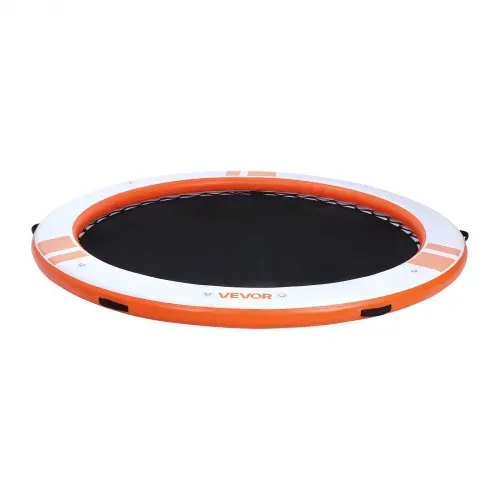 VEVOR Aufblasbares Schwimmdock, φ3,05 m, Schwimmplattform mit Rutschfester Oberfläche, Tragetasche & Abnehmbarer Leiter, Schwimmende Insel, Wasserplattform für Pool, Strand & Meer, Orange – Bild 9
