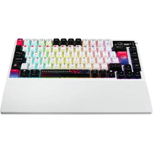 ASUS ROG Azoth X Tastatur Gaming USB + RF Wireless + Bluetooth Schweiz Schwarz, Weiß – Bild 4