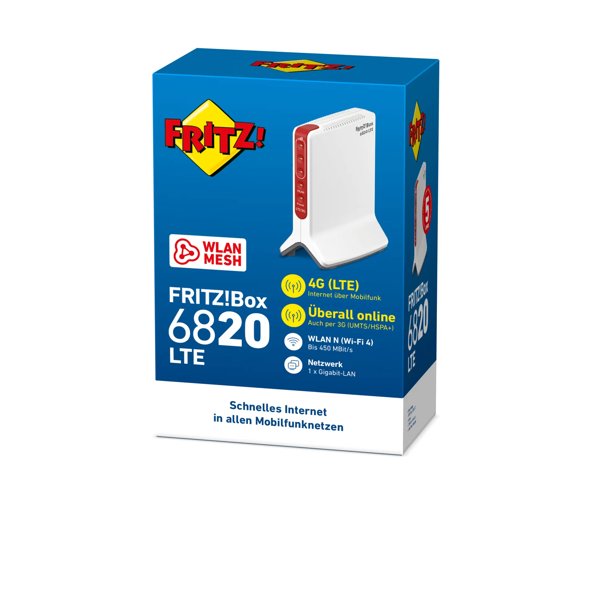 Box 6820 LTE Einzelband (2,4GHz) Wi-Fi 4 (802.11n) Weiß 1 4G Intern – Bild 5