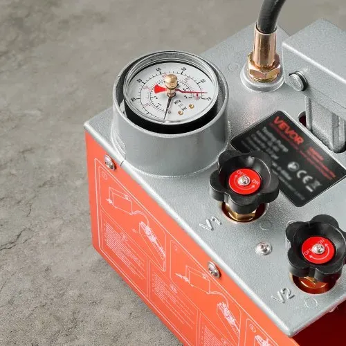 VEVOR Hydraulische Abdrückpumpe Druckprüfpumpe 7,57 L 0-60 bar Doppelventil, Handdruckpumpe mit Manometer und Tank, für Rohrleitungen, Wasserleitungen, Heizungen, Druck- und Leckprüfung – Bild 7