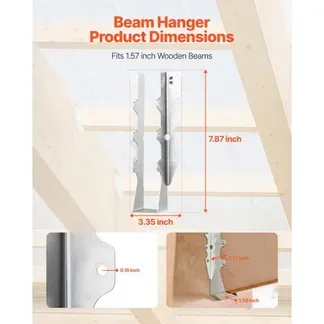VEVOR 50 Stk. Balkenschuh, Holzverbinder, Innenmaße 40x38x199 mm, Balkenverbinder, Balkenträger mit rostfreier Beschichtung, Pfostenträger Verbindungsklammern für Bodenbeläge & Deckenbinder VEVOR 50 Stk. Balkenschuh, Holzverbinder, Innenmaße 40x38x199 mm, Balkenverbinder, Balkenträger mit rostfreier Beschichtung, Pfostenträger Verbindungsklammern für Bodenbeläge & Deckenbinder
