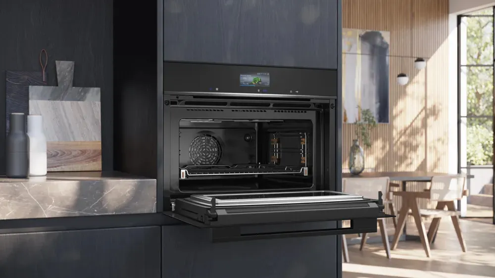 Siemens iQ700 CM776GKB1 Backofen 45 l 900 W Schwarz, Edelstahl – Bild 4