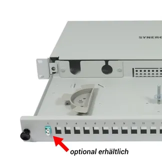 LWL-Patchpanel für 24xLC-Duplex-Buchsen, 19″/1HE, ohne LC-Kupplungen, Lichtgrau, Synergy 21, LWL-Patchpanel für 24xLC-Duplex-Buchsen, 19″/1HE, ohne LC-Kupplungen, Lichtgrau, Synergy 21,