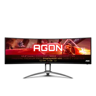 AOC B2 AG493UCX2 Computerbildschirm 124 cm (48.8″) 5120 x 1440 Pixel Quad HD LED Schwarz AOC B2 AG493UCX2 Computerbildschirm 124 cm (48.8″) 5120 x 1440 Pixel Quad HD LED Schwarz