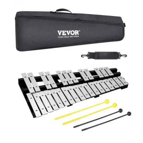 VEVOR Glockenspiel-Xylophon-Set mit 30 Tönen, Schlaginstrument mit Schlägeln, Trommelstöcken und Tragetasche, professionelles Glockenspiel-Xylophon-Schlaginstrumentenset für Schüler und Erwachsene VEVOR Glockenspiel-Xylophon-Set mit 30 Tönen, Schlaginstrument mit Schlägeln, Trommelstöcken und Tragetasche, professionelles Glockenspiel-Xylophon-Schlaginstrumentenset für Schüler und Erwachsene