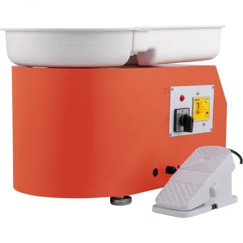 VEVOR 350 W 220 V Keramik Rad Maschine Töpferscheibe, Elektrische Drehscheibe 60 dB, Töpferscheibe Maschine, Max. 300 U/min, Plattenteller 28 cm, Aluminiumlegierung, DIY Töpferei, Orange, 13,3 kg – Bild 8