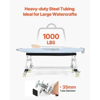 VEVOR Jet Ski Dolly, 454 kg Gewichtskapazität, Kajak Transportwagen, Kanuwagen, Bootsanhänger, verstellbare Kojen mit 4 Rollen & 2 Bremsen, Schwerlast-Slipwagen für Kajaks, Jetskis, Schnellboote VEVOR Jet Ski Dolly, 454 kg Gewichtskapazität, Kajak Transportwagen, Kanuwagen, Bootsanhänger, verstellbare Kojen mit 4 Rollen & 2 Bremsen, Schwerlast-Slipwagen für Kajaks, Jetskis, Schnellboote