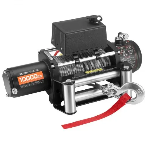VEVOR Elektrische Seilwinde, 4500 kg, 12 V DC LKW-Winde mit Φ 8,3 mm x 19,8 m Stahlseil, kabellose & kabelgebundene Fernbedienung, IP55 zum Abschleppen von SUV, Jeep, Anhänger, Boot, Geländewagen – Bild 10