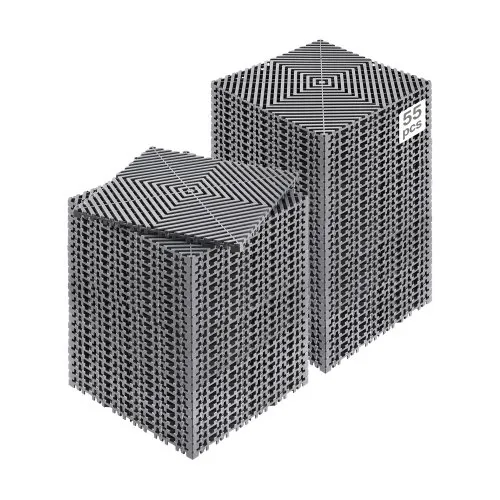 VEVOR ineinandergreifende Drainagematte Duschmatte 31 x 31 cm modulares ineinandergreifende Bodenmatten, 55 Stk. Spleiß-Drainagematten, rutschfeste Drainage-Bodenfliesen, für Garage Garten Grau VEVOR ineinandergreifende Drainagematte Duschmatte 31 x 31 cm modulares ineinandergreifende Bodenmatten, 55 Stk. Spleiß-Drainagematten, rutschfeste Drainage-Bodenfliesen, für Garage Garten Grau