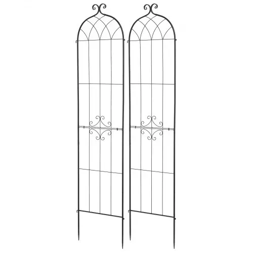 VEVOR Rankgitter, 220x52,5 cm 2er-Pack, Metall Rankhilfe mit Pulverbeschichteter Oberfläche & Verriegelungsmechanismus, Kletterhilfe, Garten Spalier, Pflanzengitter für Blumen, Gemüse & Rosen – Bild 9