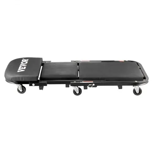 VEVOR Werkstatt Rollbrett Montagerollbrett Werkstatthocker 2 in 1 Montageliege 1016 mm lang, rollender zusammenklappbarer Mechanikerrollstuhl mit 6 Universalrädern gepolstertem Sitz, für die Garage – Bild 9