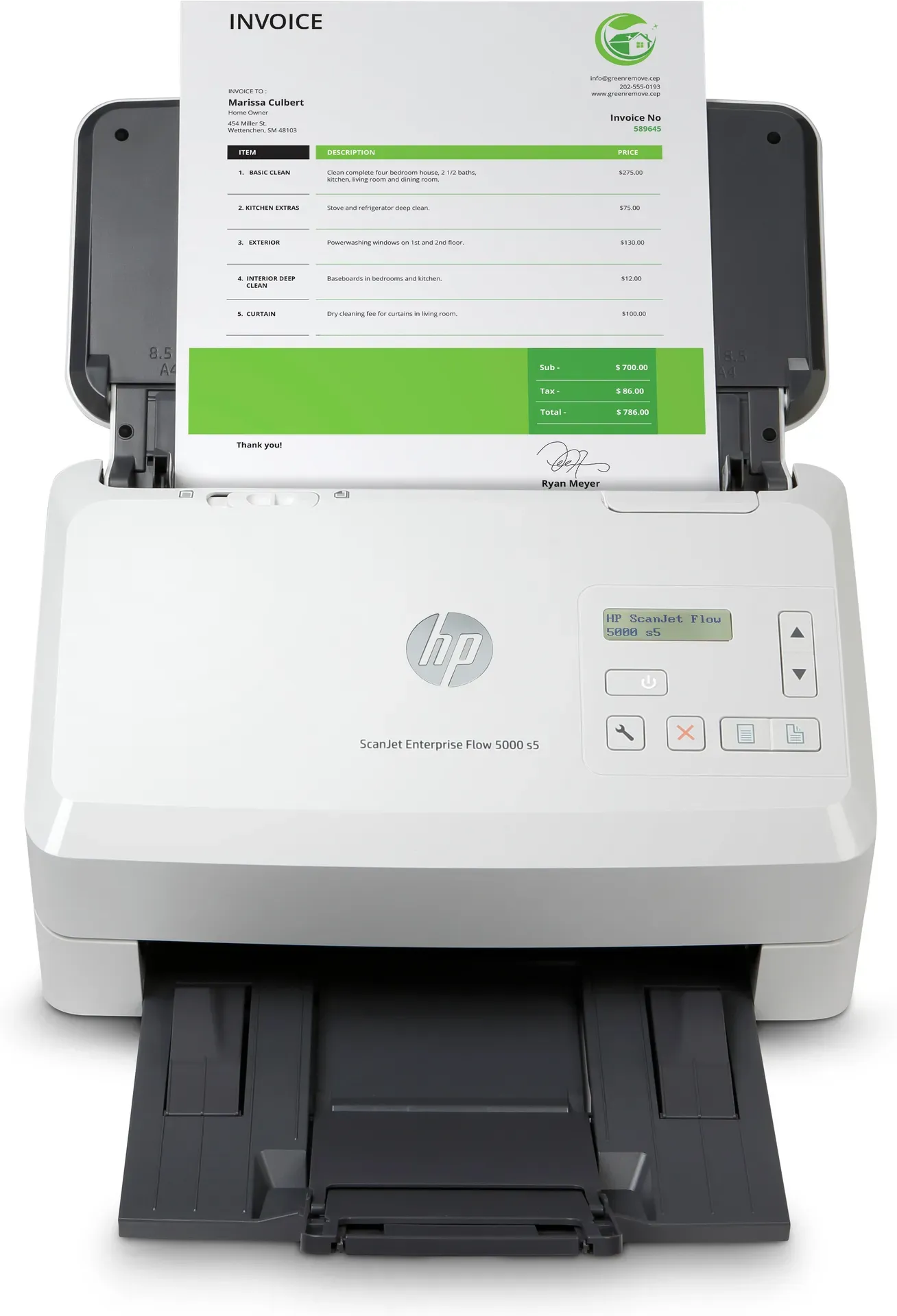 HP Scanjet Enterprise Flow 5000 s5 Scanner mit Vorlageneinzug 600 x 600 DPI A4 Weiß HP Scanjet Enterprise Flow 5000 s5 Scanner mit Vorlageneinzug 600 x 600 DPI A4 Weiß