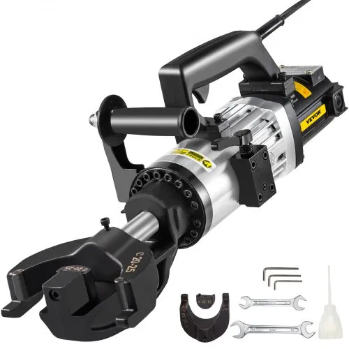 VEVOR Elektrischer hydraulischer Bewehrungsbieger, 1500-W-Bewehrungsbiegemaschine, Biegen von bis zu 10-25 mm Bewehrungsstäben in 4 Sekunden, Biegemaschine mit Werkzeugkoffer-Ölkanne, Schwarz-Rot VEVOR Elektrischer hydraulischer Bewehrungsbieger, 1500-W-Bewehrungsbiegemaschine, Biegen von bis zu 10-25 mm Bewehrungsstäben in 4 Sekunden, Biegemaschine mit Werkzeugkoffer-Ölkanne, Schwarz-Rot