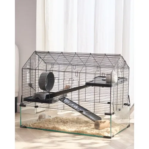 VEVOR Hamsterkäfig, 360°-Sicht, transparenter Hamsterlebensraum, Kleintierkäfig, 75x44x61 cm, belüfteter Mäusekäfig mit Wasserflasche, Rattenkäfig, tragbares Hamsterhaus für Ratten, Meerschweinchen VEVOR Hamsterkäfig, 360°-Sicht, transparenter Hamsterlebensraum, Kleintierkäfig, 75x44x61 cm, belüfteter Mäusekäfig mit Wasserflasche, Rattenkäfig, tragbares Hamsterhaus für Ratten, Meerschweinchen