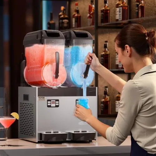 VEVOR kommerzielle Slush-Maschine 12 L x 2 Doppeltank Slush-Eismaschine Slushy Machine für gefrorene Getränke, 96 Tassen Margarita-Smoothie-Maschine für Partys zu Hause Restaurants Cafés Bars – Bild 7