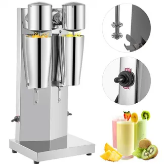 VEVOR Getränkemixer 150W, Milchshaker Elektrisch 800ml, Doppelköpfe, Silbrig, Elektrischer Mixer für Shakes, Cocktailmixer, Milchshake Maschine, Bar Mixer, Standmixer, Gewerbliche Privatgebrauch VEVOR Getränkemixer 150W, Milchshaker Elektrisch 800ml, Doppelköpfe, Silbrig, Elektrischer Mixer für Shakes, Cocktailmixer, Milchshake Maschine, Bar Mixer, Standmixer, Gewerbliche Privatgebrauch
