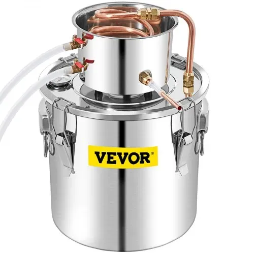 VEVOR Distillieranlage Moonshine, 50 L Wasser Alkohol Destillierer Moonshine Φ 40 x 40 cm Kesselfass-Größe, Moonshine Still Distiller mit zweifacher Temperaturregelung, Destilliergerät Alkohol – Bild 10