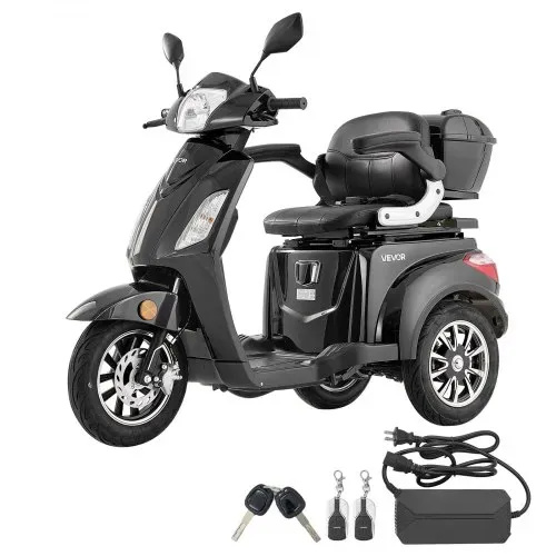 VEVOR Elektromobil mit 3 Rädern für Senioren & Erwachsene, 227 kg Tragkraft, Mobilitätsrolle 35 km Reichweite mit 3 Geschwindigkeiten, 1000 W Seniorenmobil, max. Steigfähigkeit 20° – Bild 8