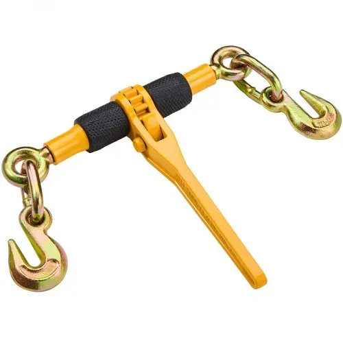 VEVOR Ratschenkettenbinder, 1/4"-5/16", 2600 lbs sichere Arbeitslast, 4er-Pack Lastbinder mit 2 Greifhaken, Zurrgurte für Transportketten, Hochleistungs-Abschleppketten-Ratschenbinder für Pritschenwagenanhänger – Bild 10