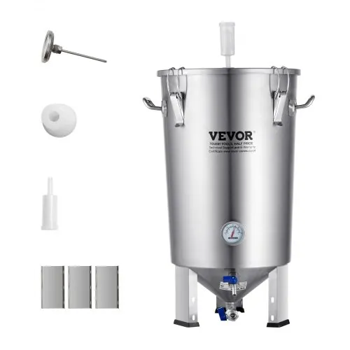 VEVOR Bierbrauanlage Bierbraugerät Edelstahl 30 L Bierfermenter, Braueimer-Fermenter zum Brauen, Heimbrauzubehör mit Sockel, Kessel-Suppentopf inkl. Deckel, Griff, Ventil, Zapfhahn VEVOR Bierbrauanlage Bierbraugerät Edelstahl 30 L Bierfermenter, Braueimer-Fermenter zum Brauen, Heimbrauzubehör mit Sockel, Kessel-Suppentopf inkl. Deckel, Griff, Ventil, Zapfhahn