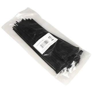 Kabelbinder McPower, schwarz, 200×2,5mm, 100er-Pack, UV beständig Kabelbinder McPower, schwarz, 200×2,5mm, 100er-Pack, UV beständig