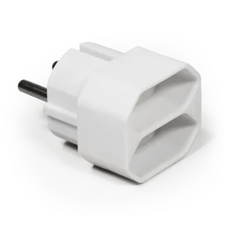 Steckdosenadapter McPower, 2x Euro, weiß Steckdosenadapter McPower, 2x Euro, weiß