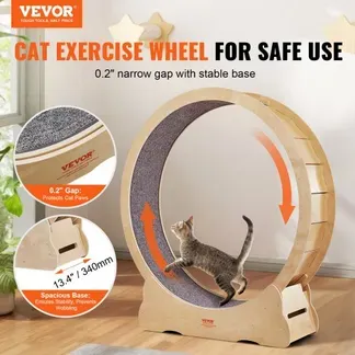VEVOR Katzenlaufrad 1320x340x1415mm Laufrad Katzen aus Birken-& Pappelsperrholz Katzenrad Geräuscharm Abnehmbare Innenmatte Cat Wheel Geeignet für Katzen mit einem Gewicht von 8kg bis 14kg VEVOR Katzenlaufrad 1320x340x1415mm Laufrad Katzen aus Birken-& Pappelsperrholz Katzenrad Geräuscharm Abnehmbare Innenmatte Cat Wheel Geeignet für Katzen mit einem Gewicht von 8kg bis 14kg
