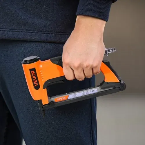 VEVOR Druckluftnagler, Drucklufttacker für Feindrahtklammern der Serie 50, 12,8 mm Krone, 6-16 mm Länge, max. 110 Stk. Druckluft Nagelpistole für Polsterarbeiten, Holzarbeiten, Heimwerkerprojekte – Bild 7