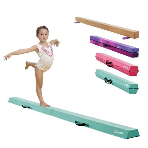 VEVOR Schwebebalken Gymnastik Kinder klappbar 2,35 m, 90,7 kg belastbarer Gymnastikbalken mit rutschfesten Unterseiten, Balance Balken Balancierbalken mit Tragetasche für Fitnessstudio, Mintgrün VEVOR Schwebebalken Gymnastik Kinder klappbar 2,35 m, 90,7 kg belastbarer Gymnastikbalken mit rutschfesten Unterseiten, Balance Balken Balancierbalken mit Tragetasche für Fitnessstudio, Mintgrün