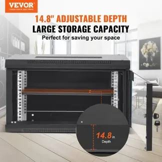 VEVOR 6U Netzwerk-Serverschrank zur Wandmontage, 39 cm tief, Server-Rack-Schrankgehäuse, max. 90,72kg. Bodenmontierte Ladekapazität, mit abschließbaren Glastür-Seitenwänden, für IT-Geräte, A/V-Geräte VEVOR 6U Netzwerk-Serverschrank zur Wandmontage, 39 cm tief, Server-Rack-Schrankgehäuse, max. 90,72kg. Bodenmontierte Ladekapazität, mit abschließbaren Glastür-Seitenwänden, für IT-Geräte, A/V-Geräte