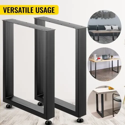 VEVOR Tischkufen Schwarz Pulverbeschichtet 600 mm x 720 mm, Tischkufen Metall mit 1000 kg Tragfähigkeit, Tischbeine Quadratisch, Tischgestell mit Vorgebohrten Löchern, für Couchtische, Sofas – Bild 6
