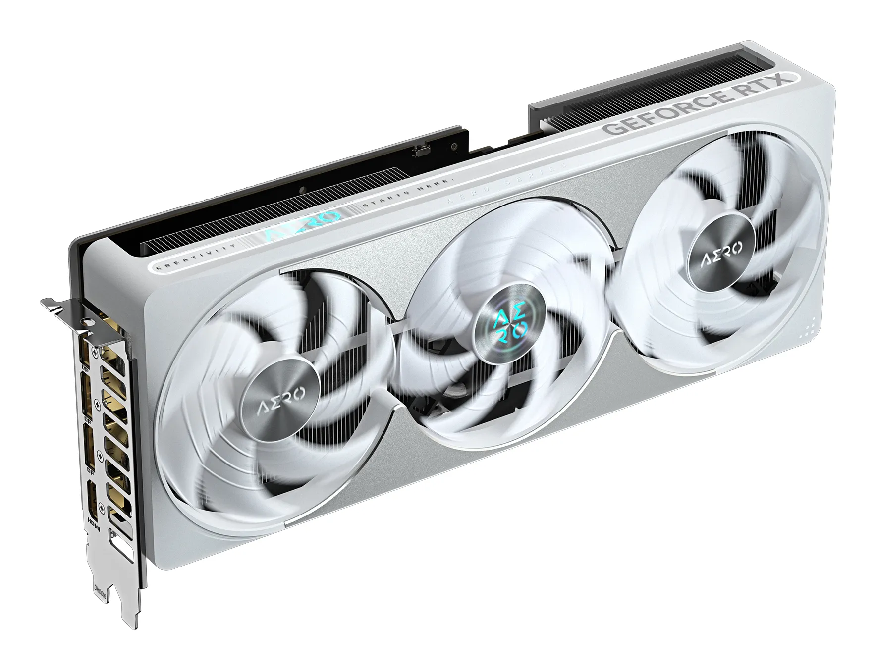 GIGABYTE GeForce RTX 5080 AERO OC SFF 16G Grafikkarte - 16 GB GDDR7, 256 Bit, PCI-E 5.0, 2730MHz Core Clock, 3 x DisplayPort, 1 x HDMI, GV-N5080AERO OC-16GD – Bild 5