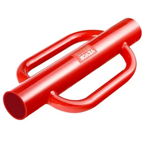 VEVOR Zaunpfostenramme mit Griffen, 10,4 cm Innendurchmesser, T-Pfostenramme, 9,9 kg, robuster Handpfostenrammer aus Karbonstahl, Lochgräber für Farmzäune für U-Kanäle, Schilderpfosten, Holzpfosten, rot – Bild 9