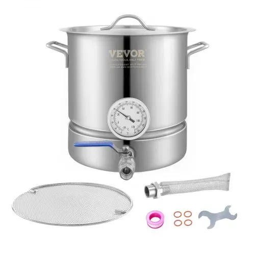 VEVOR Braukessel Bierbrauanlage Heimbrauanlage 18,93 L Brauerei Gärtopf Edelstahl VEVOR Braukessel Bierbrauanlage Heimbrauanlage 18,93 L Brauerei Gärtopf Edelstahl