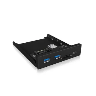 ICY BOX IB-HUB1417-i3, 4 Port USB 3.2 Gen 1 Frontpanel für 3,5″ Einbauschacht, 2x USB Type A , 1x USB Type-C Anschluss und SD-Kartenleser ICY BOX IB-HUB1417-i3, 4 Port USB 3.2 Gen 1 Frontpanel für 3,5″ Einbauschacht, 2x USB Type A , 1x USB Type-C Anschluss und SD-Kartenleser