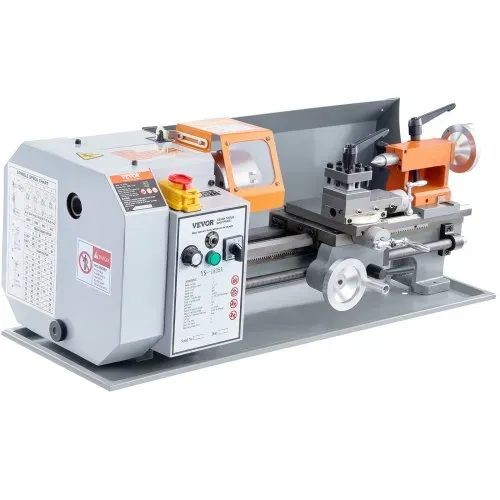 VEVOR Metalldrehmaschine 500W Drehbank Metall 18x36cm Tischdrehbank aus HT200-Gusseisen 0–2200U/min Poly-V-Riemen-Übertragung 20mm Bohrung durch die Spindel Geeignet für 0,5-2,5mm Gewinde – Bild 10