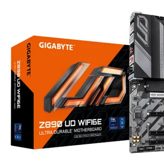 GIGABYTE Z890 UD WIFI6E Mainboard – Unterstützt Intel Core Ultra (Serie 2) CPUs, 12+1+2 Phasen VRM, bis zu 8800MHz DDR5 (OC), 1xPCIe 5.0 + 2xPCIe 4.0, Wi-Fi 6E, 2.5GbE LAN, USB 4 GIGABYTE Z890 UD WIFI6E Mainboard – Unterstützt Intel Core Ultra (Serie 2) CPUs, 12+1+2 Phasen VRM, bis zu 8800MHz DDR5 (OC), 1xPCIe 5.0 + 2xPCIe 4.0, Wi-Fi 6E, 2.5GbE LAN, USB 4