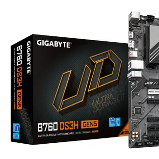 GIGABYTE B760 DS3H GEN5 Mainboard – Unterstützt Intel Core Prozessoren der 14. Generation, 8+2+1 Phasen Digital-VRM, bis zu 5600 MHz DDR5, 2 x PCIe 4.0 M.2, 1 GbE LAN, USB 3.2 Gen 2×2 GIGABYTE B760 DS3H GEN5 Mainboard – Unterstützt Intel Core Prozessoren der 14. Generation, 8+2+1 Phasen Digital-VRM, bis zu 5600 MHz DDR5, 2 x PCIe 4.0 M.2, 1 GbE LAN, USB 3.2 Gen 2×2
