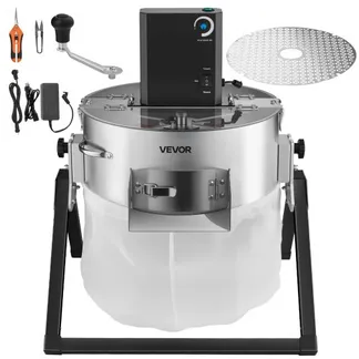 VEVOR Erntemaschine, 2-in-1 Manuell & Elektrisch, 370 mm Knospenschneider mit Edelstahlklingen, Nass-Trocken-Hydrokultur-Schneidemaschine mit Trockenrost, für Pflanzenknospen & Blumen VEVOR Erntemaschine, 2-in-1 Manuell & Elektrisch, 370 mm Knospenschneider mit Edelstahlklingen, Nass-Trocken-Hydrokultur-Schneidemaschine mit Trockenrost, für Pflanzenknospen & Blumen