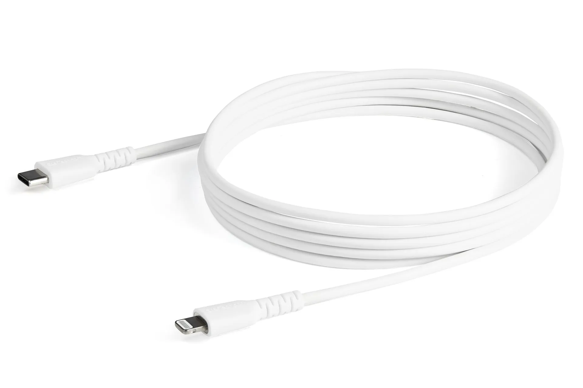 StarTech.com 2m strapazierfähiges weißes USB-C auf Lightning-Kabel - Hochbelastbare, robuste Aramidfaser - USB Typ-C auf Lightningkabel - Lade-/Synchronisationskabel - Apple MFi-zertifiziert iPad/iPhone 12 – Bild 4