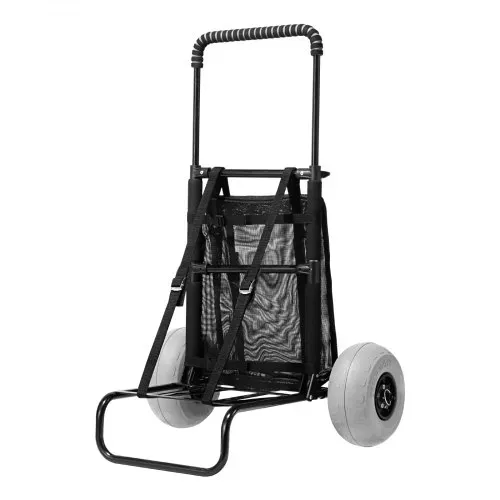 VEVOR Strandkarre Bollerwagen Sandwagen, Strandwagen 74,84 kg Tragkraft, Zusammenklappbarer Sandwagen aus Stahl 69 bis 114 cm Einstellbare Höhe, Robuster Wagen für den Strand – Bild 10