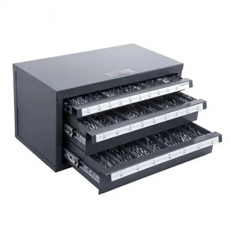 VEVOR Bohrer-Spender-Schrank, Bohrer-Organizer-Schrank mit drei Schubladen für A bis Z, Bohrer-Spender-Organizer-Schrank aus Stahl mit Etiketten, Stapelbarer Bohrer-Spender Aufbewahrung VEVOR Bohrer-Spender-Schrank, Bohrer-Organizer-Schrank mit drei Schubladen für A bis Z, Bohrer-Spender-Organizer-Schrank aus Stahl mit Etiketten, Stapelbarer Bohrer-Spender Aufbewahrung