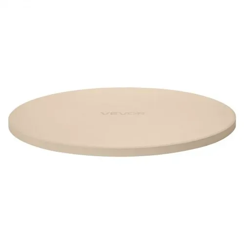 VEVOR Pizzastein Backstein 381 x 381 mm, runder Cordierit-Pizzastein, große Steinplatte mit Schaber & Aluminiumschaufel, 17 mm dick, hitzebeständig, geeignet für Küchenofen Brotbacken Pizzabacken – Bild 9