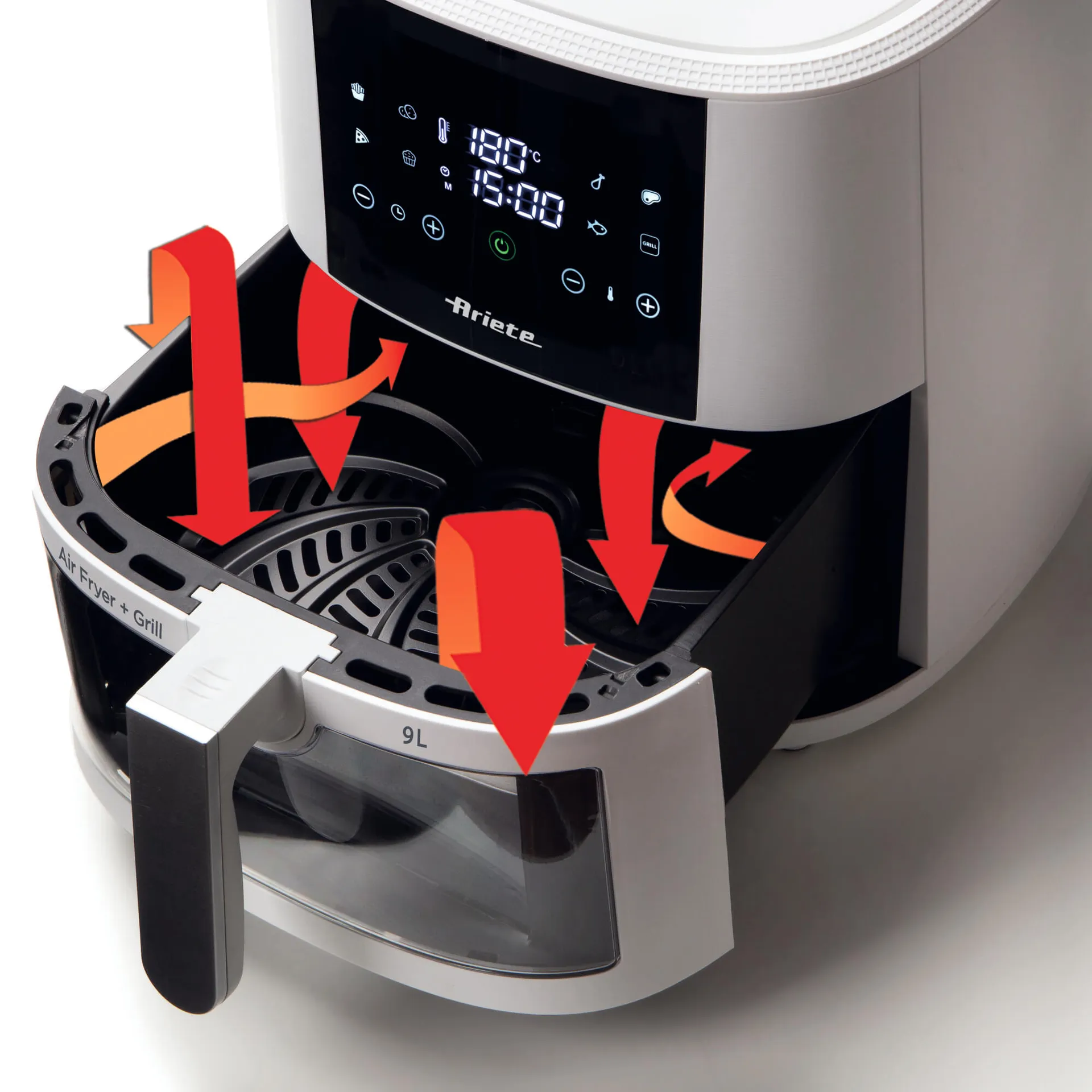 Ariete 4630/03 Einzelbild 9 l 1500 W Heißluftfritteuse Weiß – Bild 3