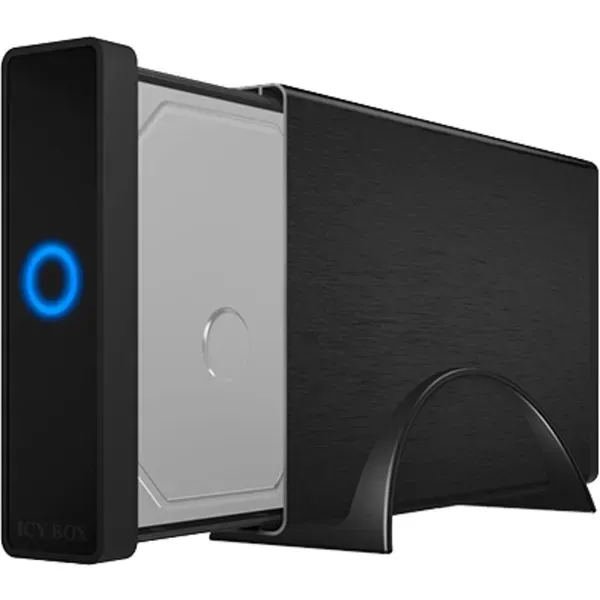 ICY BOX IB-377-C31 Gehäuse für 3,5" SATA HDD zu Type-C® - USB 3.1, Gen 2, 10 Gbit/s, Type-C® zu Type-C® Kabel, schwarz – Bild 2
