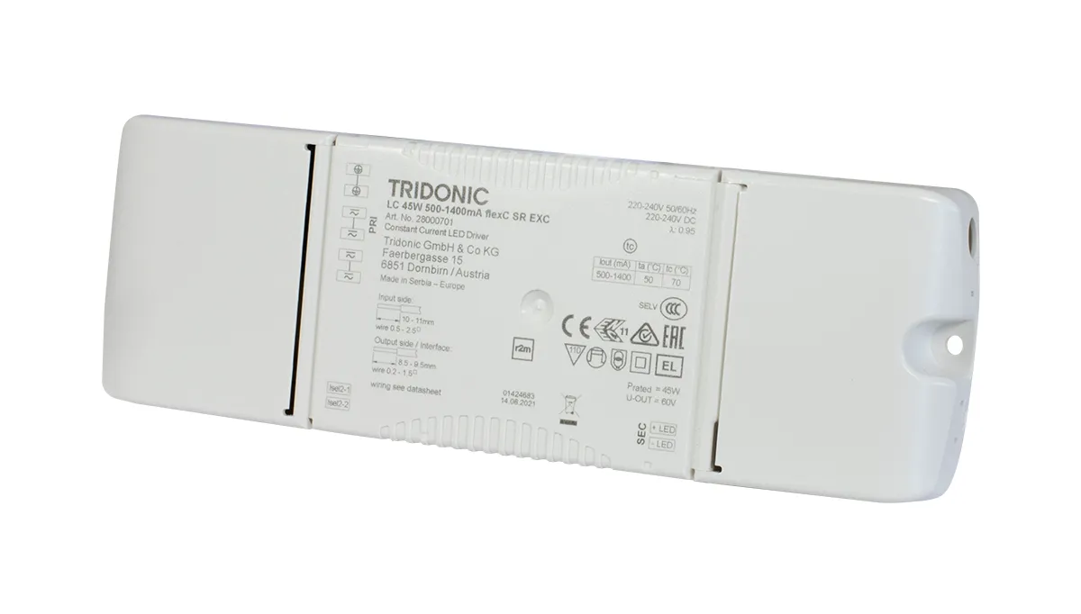 Tridonic Netzteil LC 45W 500-1400mA flexC SR EXC Tridonic Netzteil LC 45W 500-1400mA flexC SR EXC